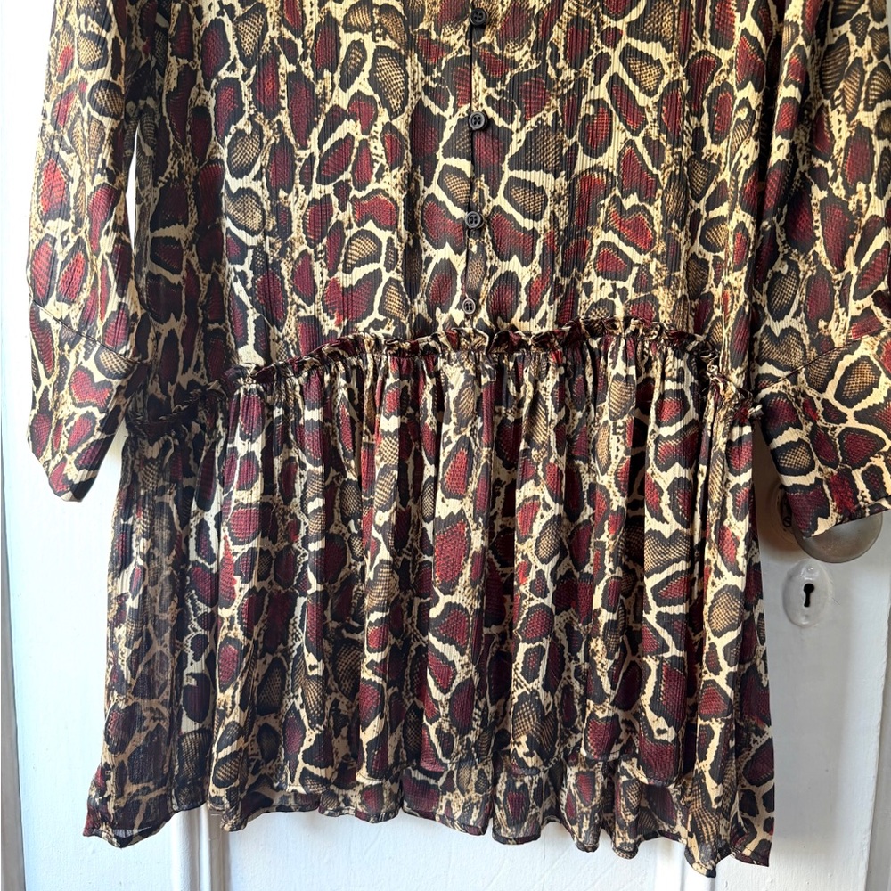 Zara Snake Print Mini Dress - Picture 3 of 7